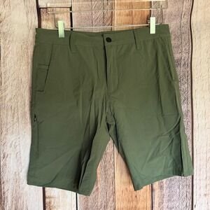 Mission Workshop Tech Shorts Olive Green Gorpcore Utility Technical Size 32 USA